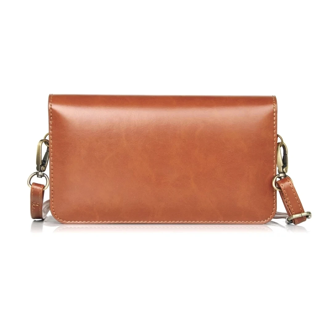 Чехол с двойными карманами для девочек женская сумка чехол ремнем карт телефона