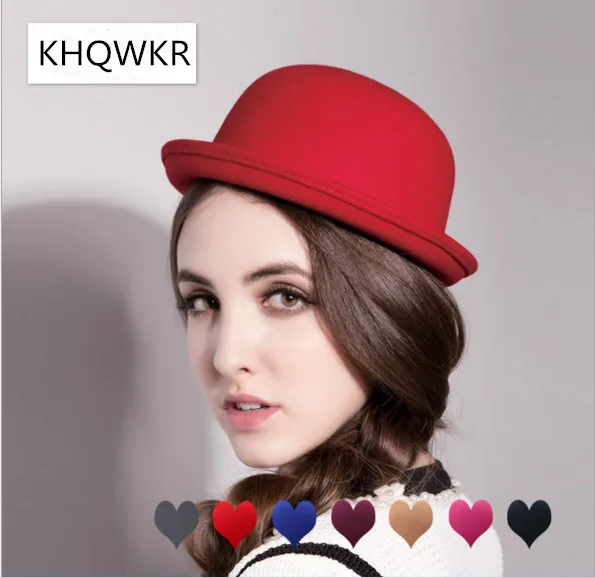 2022 New Spring Autumn Cute Top Cap Women Chird Vintage Jazz Bowler Felt Fedora Hat Cylinder Wool Caps Bonnet Not Deformed AA007
2022 New Spring Autumn Cute Top Cap Women Chird Vintage Jazz Bowler Felt Fedora Hat Cylinder Wool Caps Bonnet Not Deformed AA007