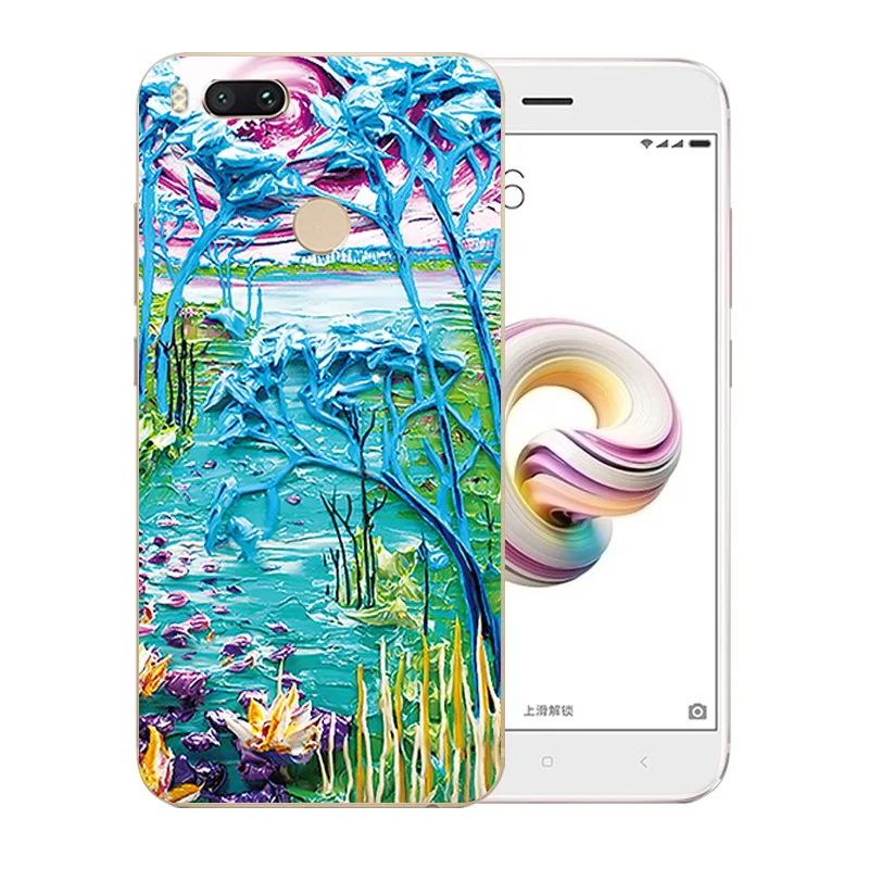 For Xiaomi Mi A1 Case Ultra Thin Silicone for 5x Van Gogh Pattern Cover Luxury TPU Coque Original |