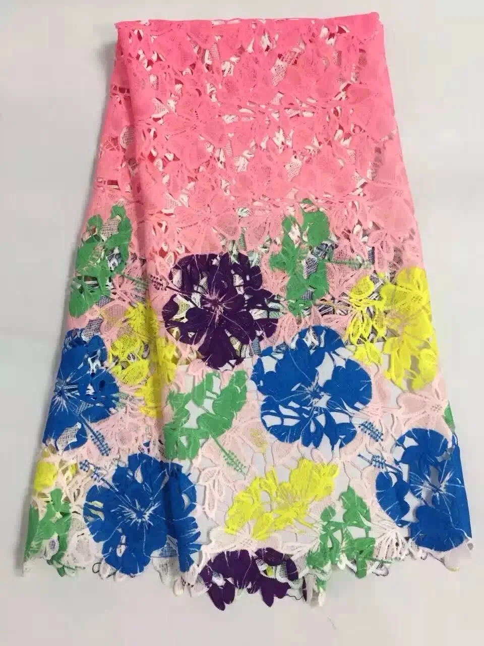 Новейшая нигерийская кружевная ткань вышитая Высококачественная африканская 2017