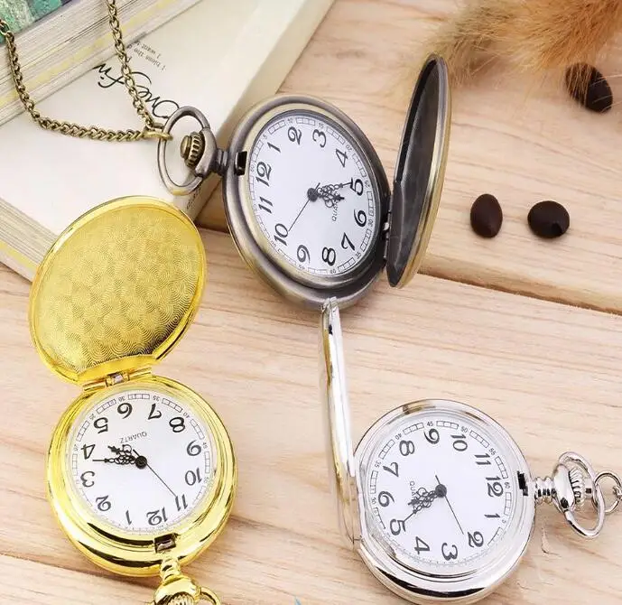 Модные серебряные кварцевые мужские карманные часы с арабским римским номером fob