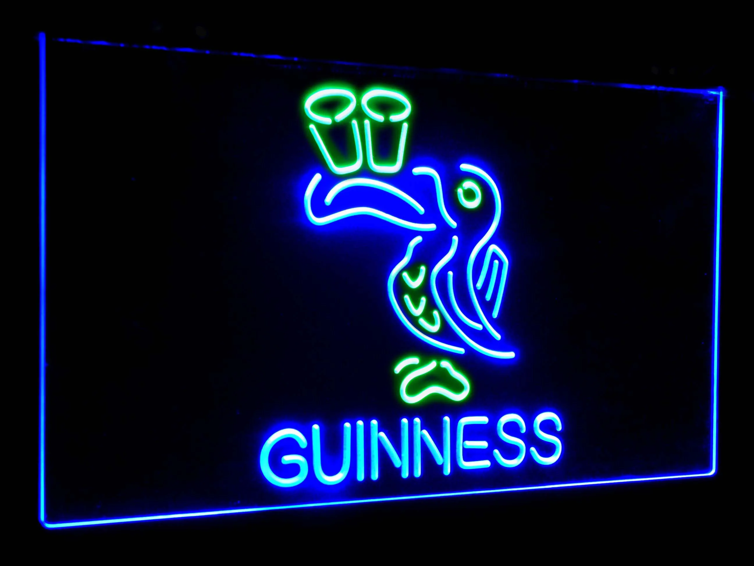 Green and Blue Прекрасный день пиво Guinness Тукан Бар Декор двойной цвет Led неоновый светильник вывески st6-a2121 - Цвет: Green and Blue