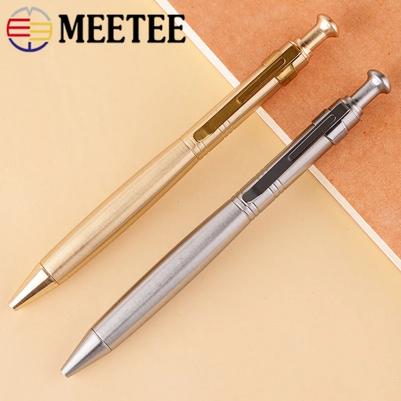 Meetee DIY пресс медная ручка Латунь шестиугольная чистый металл нейтральная Подпись