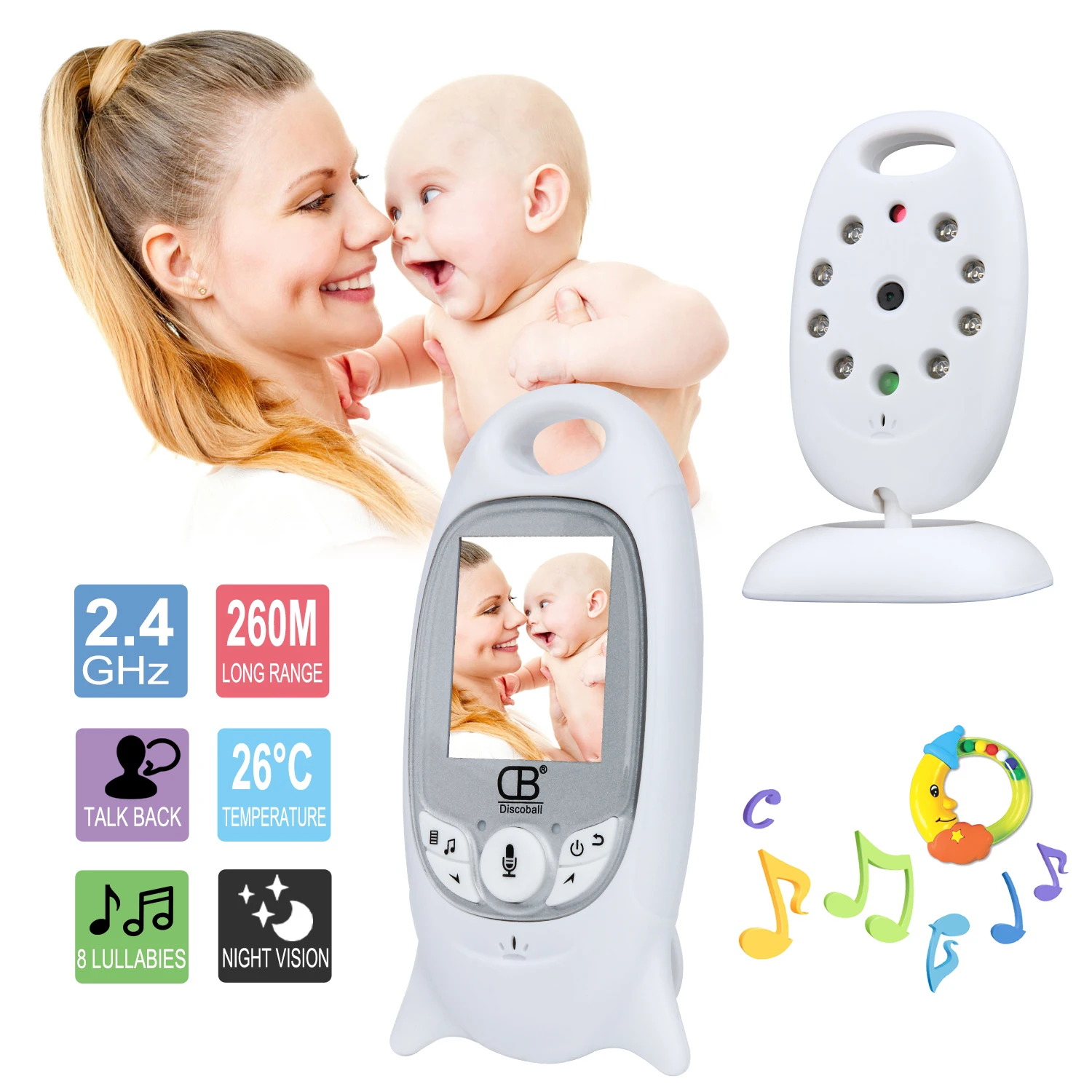 Wireless x детский спальный монитор видео Беспроводной Детский Монитор Baba камера безопасности 2 способа разговора ночного видения Светодиодный контроль температуры