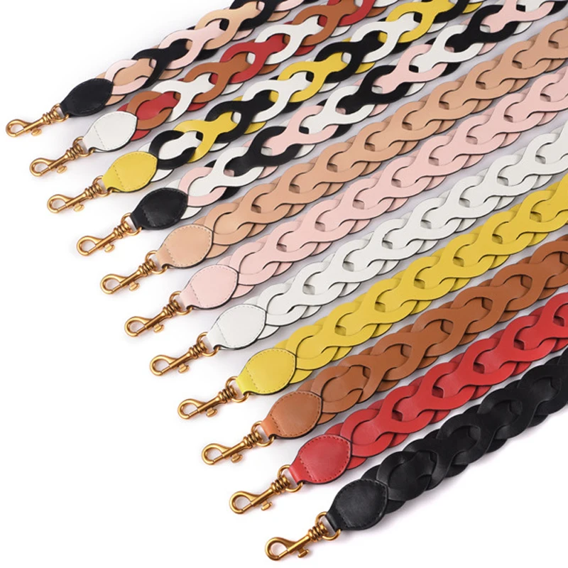 

AUTEUIL designer ladies bag accessories 2018 straps your fashion bag with leather shoulder strap ladies long braided belt