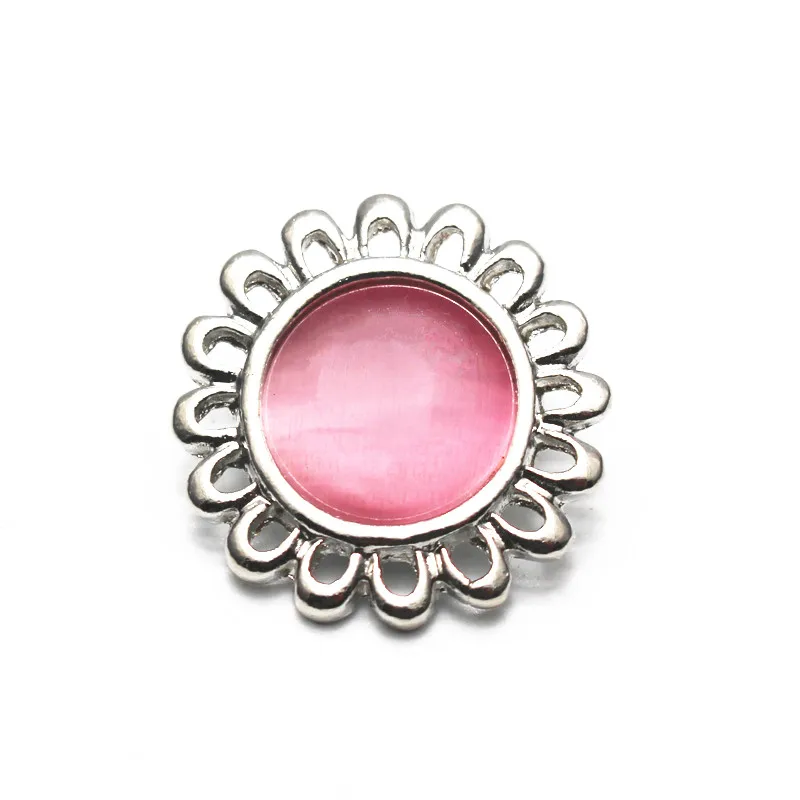 6 шт./лот красивый розовый цветок кнопки Сменные аксессуары подходят 18 мм/20 мм DIY