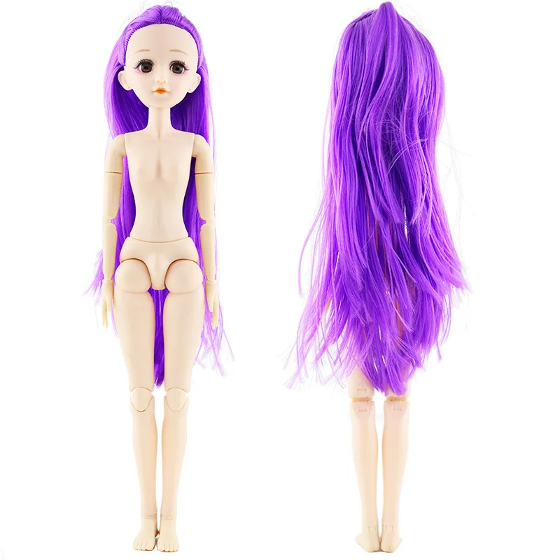 36 см 22 подвижные шарнирные куклы мода 1/4 BJD Обнаженная Кукла тело с длинными шелковыми волосами 3D ресницы Игрушки для девочек