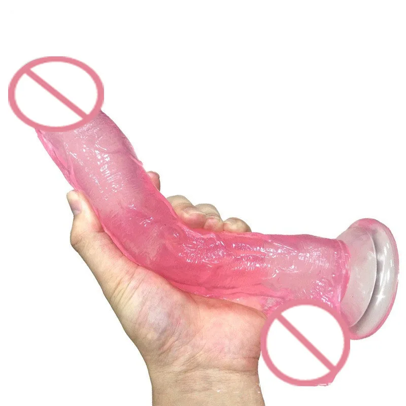 Супер мягкий безопасный материал большие фаллоимитаторы кристальная прозрачная