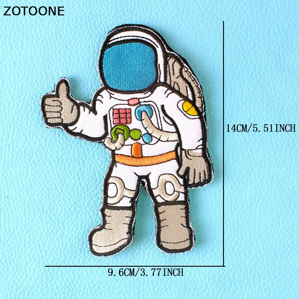 ZOTOONE 1 шт. НЛО космонавта Parches для костюмы Hook& Loop вышивка нашивки аппликации я хочу верить DIY полосатая одежда - Цвет: Антикварная бронза