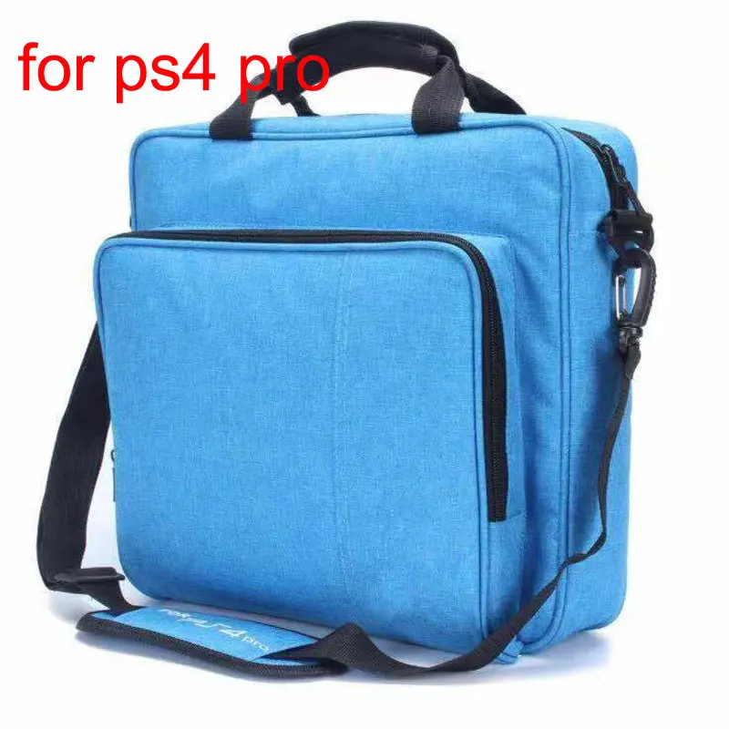 blue for ps4 pro Новая сумка для PS4/PS4 PRO, тонкий размер, защищающий плечо, холщовый чехол для playstation 4, многофункциональная сумка - Цвет: blue for ps4 pro