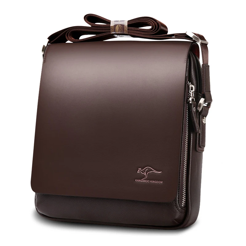 

New Kangaroo Luxury Brand Men's Messenger Bag Vintage Leather Shoulder Bag For Men Handsome Casual Crossbody Bag Male Handbags