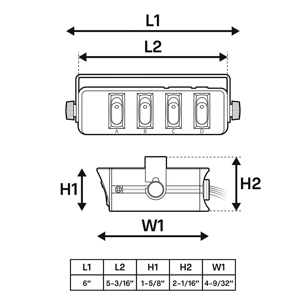 80 Amp коробка включения/выключения контроллера 20A Клавишные переключатели 12 В SPST 6