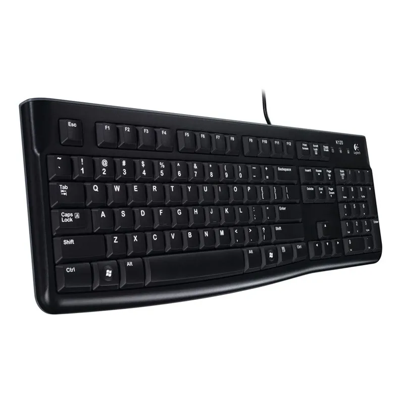 Клавиатура Logitech K120 игровая Проводная эргономичная с usb портом|computer keyboard|logitech