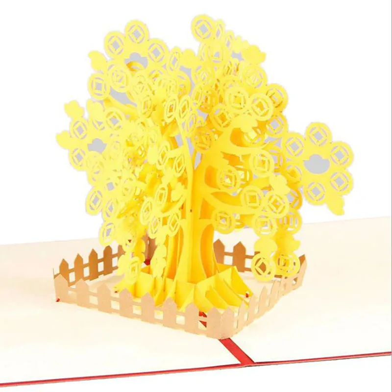 3D лазерная резка ручной работы Pachira Macrocarpa бумага для денег Дерево
