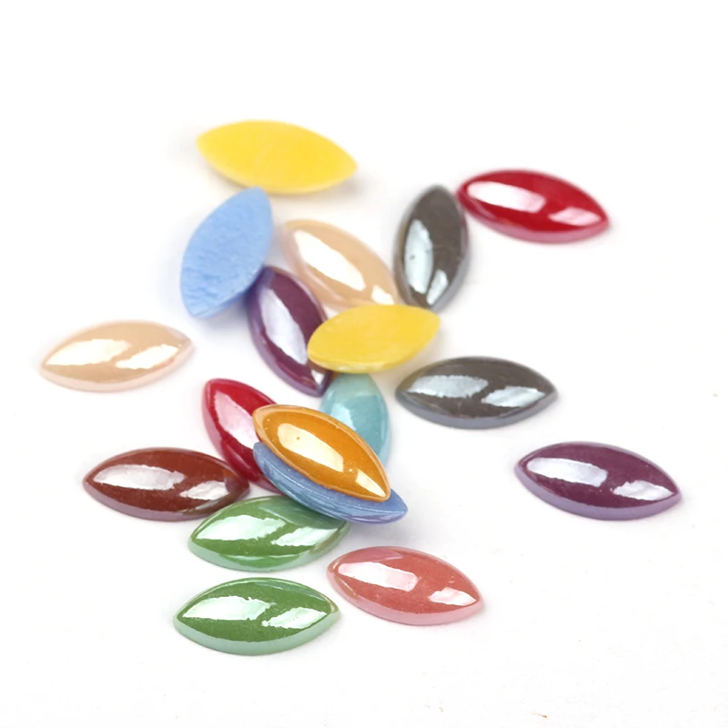 7*14 мм 20 шт./лот разноцветные керамические мерцающие имитация жемчуга