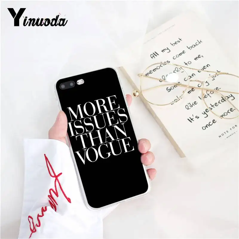 Yinuoda абсолютно больше проблем, чем Vogue DIY рисунок чехол для телефона для iPhone 8 7 6 6S Plus X XS MAX 5 5S SE XR 11 11pro 11promax