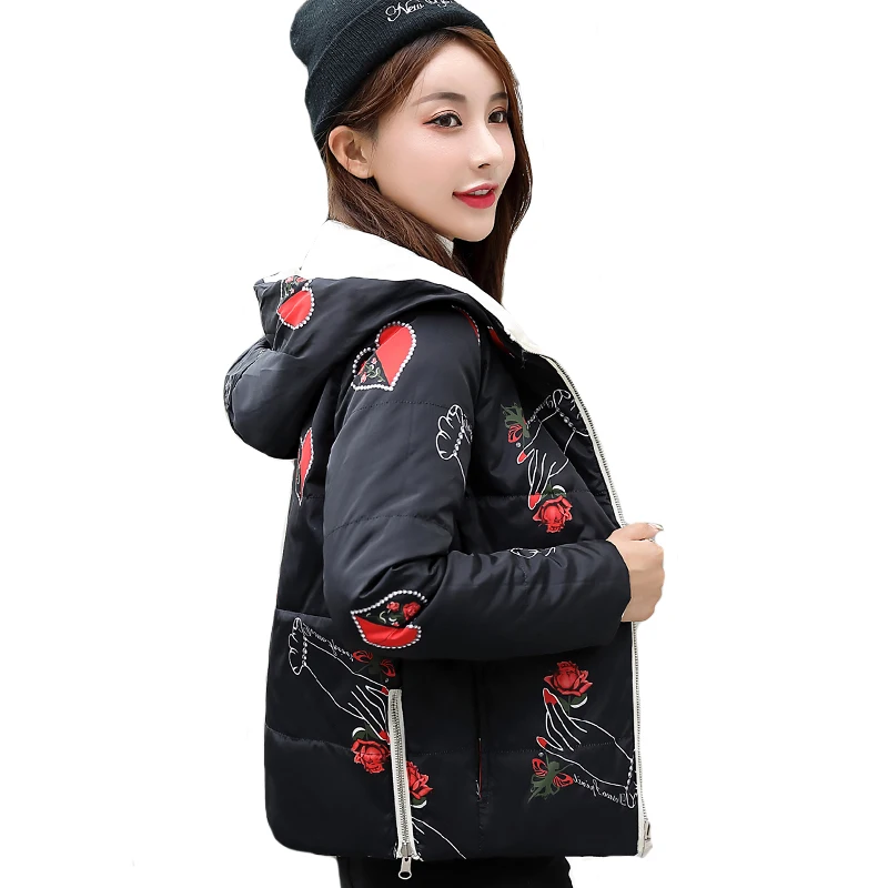 Женская куртка пуховик на утином пуху с двумя сторонами короткая стеганая парка