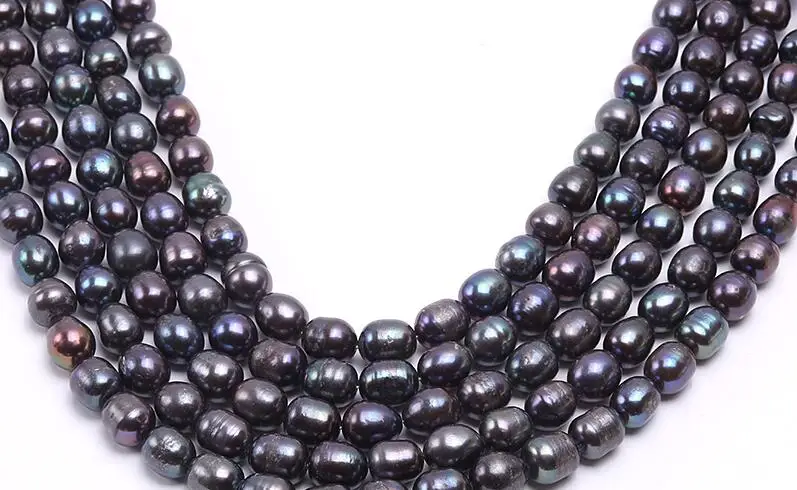 Бусины Из Натурального пресноводного жемчуга овальные круглые бусины россыпью