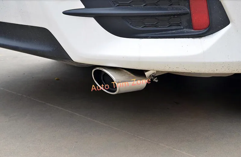 1 шт. стальная хромированная Серебристая задняя выхлопная труба для Toyota Corolla E170 2014