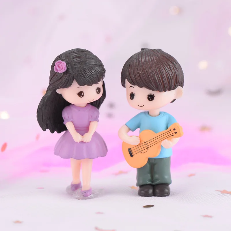 2 шт. миниатюрные фигурки гитары для мальчиков и девочек|Статуэтки миниатюры| |