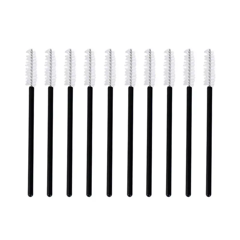 White 10pcs Кисти для макияжа 5/10 шт. Одноразовые щетка для ресниц глаз Аппликатор Тушь для ресниц палочки глаза косметика для губ Кисть для макияжа оптом - Цвет: White 10pcs