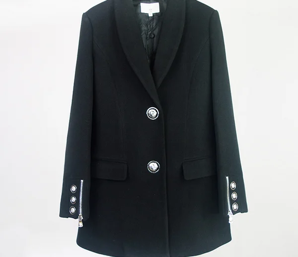 Женские блейзеры и куртки Ol большие металлические пуговицы костюм Блейзер Femme