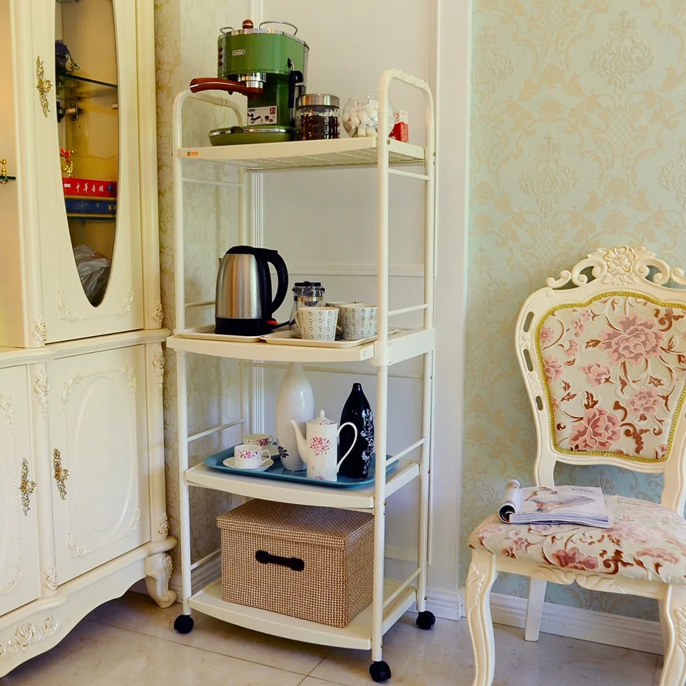 4-уровневая стойка для микроволновой печи вращающаяся кухонная корзина хранения