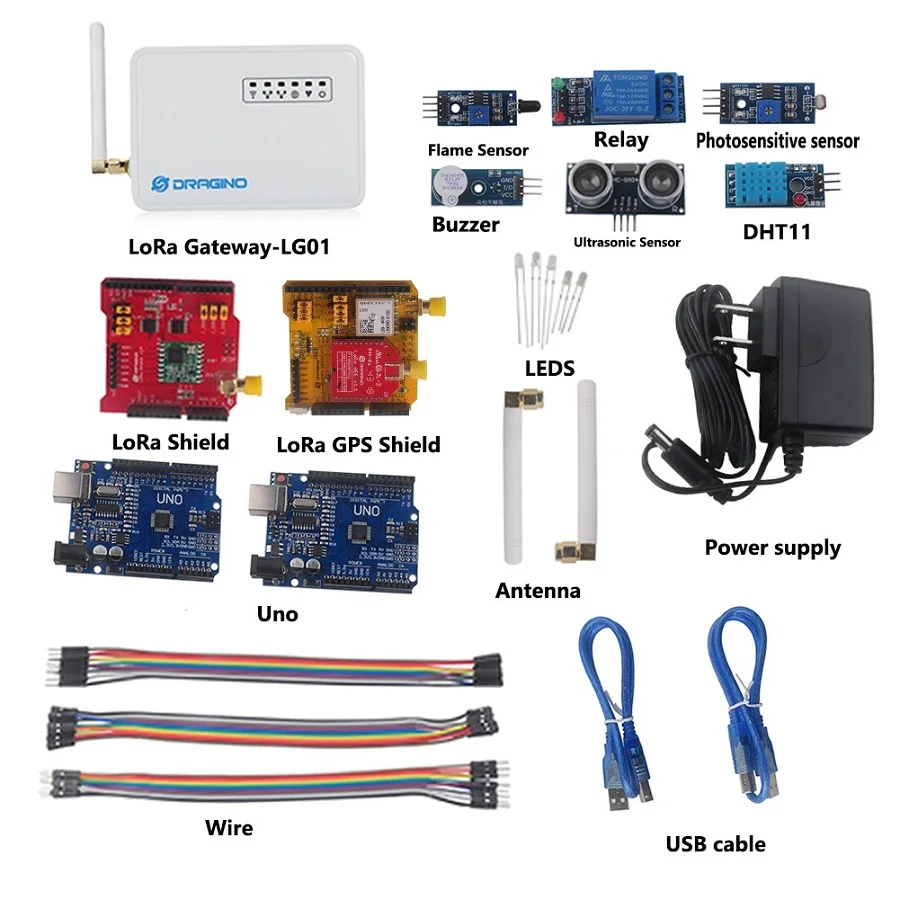 DIYmall для Dragino для LoRa IoT Development Kit 915 МГц 868 МГц 433 МГц LG01-P LoRa Gateway gps щит - Комплект: 915MHz