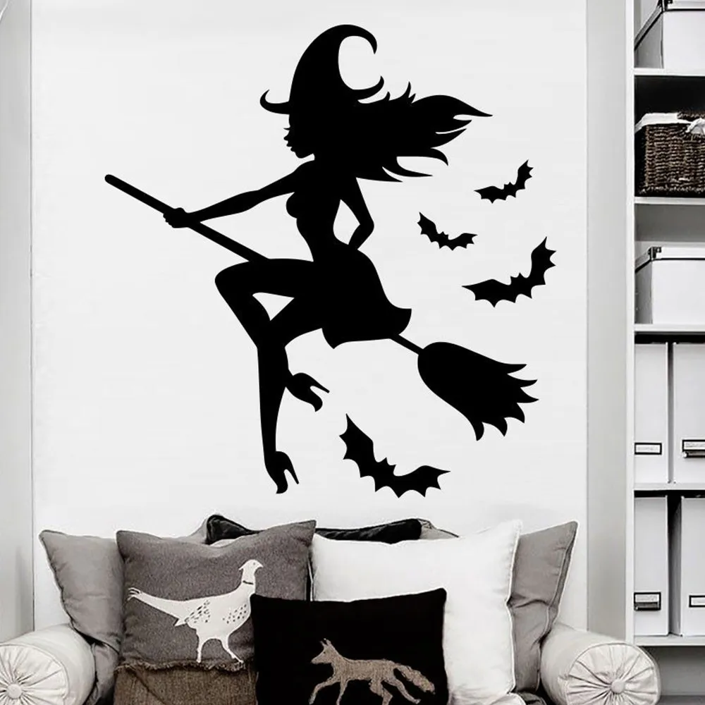 Современные водонепроницаемые наклейки на стену с изображением колдуньи
