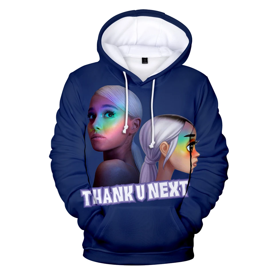 Модные толстовки с 3D принтом Ariana Grande для мужчин/женщин повседневные Зимние