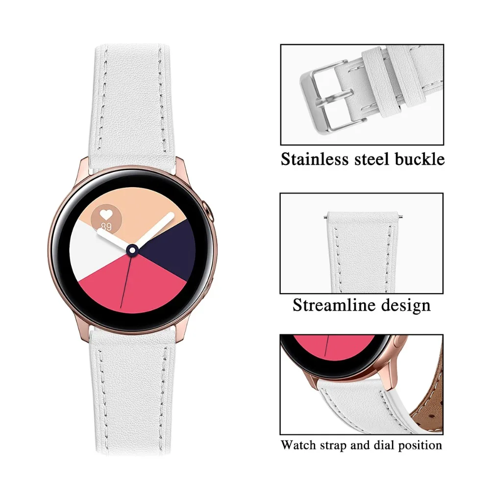Новейшая мода, ремешок из натуральной кожи для часов samsung Galaxy Watch 42 мм/Galaxy Watch Active 40 мм, сменный ремешок на запястье