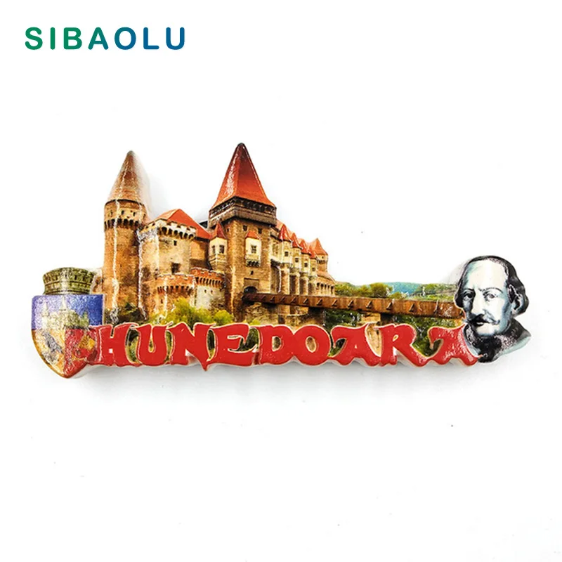 Румыния путешествия сувенир строительство 3D Элитная смола холодильник