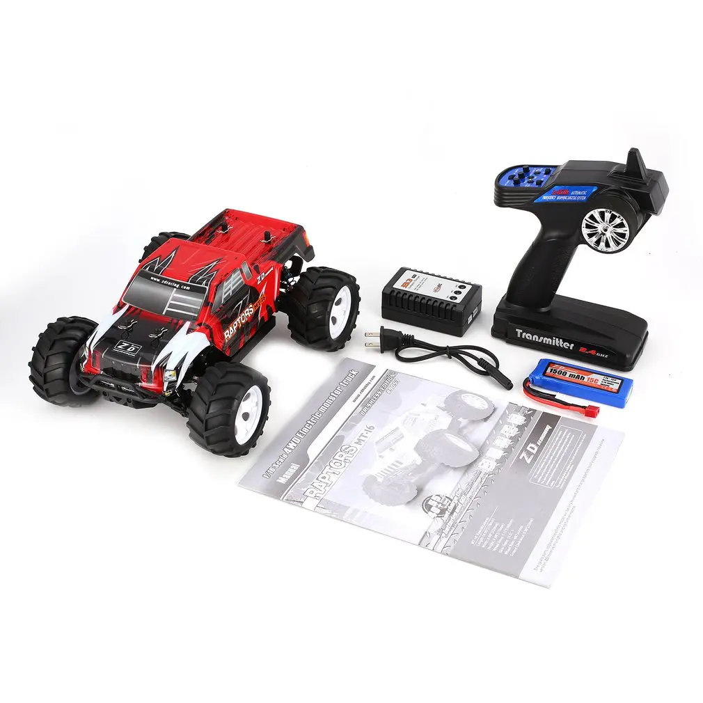 ZD rc гоночный автомобиль MT-16 1/16 Масштаб 2,4 г 40 км/ч высокоскоростной бесщеточный внедорожный грузовик большие колеса Bigfoot пульт дистанционного управления автомобиль ребенок подарок