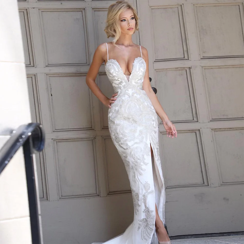 Соблазнительное Сетчатое Бандажное платье без рукавов с вышивкой и открытой