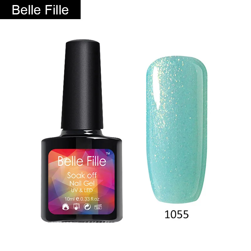 Belle Fille 10 мл Гель лак для ногтей замочить от арбуза красный цвет маникюр