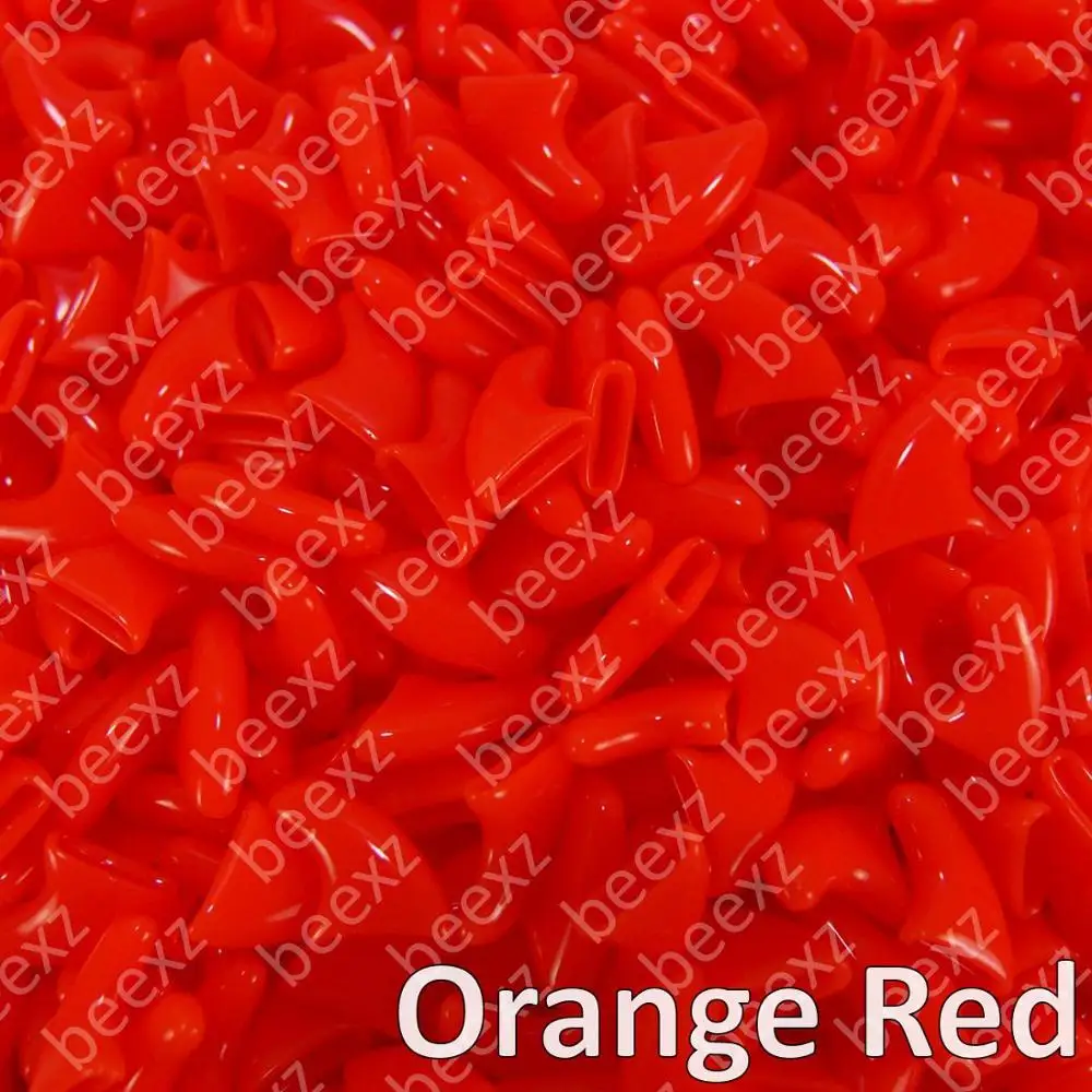 Orange Red 20 шт.-мягкие колпачки для ногтей для кошек+ 1x клей+ 1x аппликатор/* XS, S, M, L, чехол, кошка, лапа, коготь, Зеп*/ - Цвет: Orange Red
