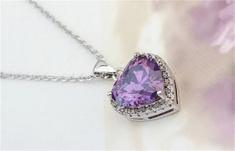 YHAMNI сердца и Стрелки CZ Diamant кулон сердце Цепочки и ожерелья 925 модное серебряное ожерелье для Для женщин, хорошее ювелирное изделие, YN011