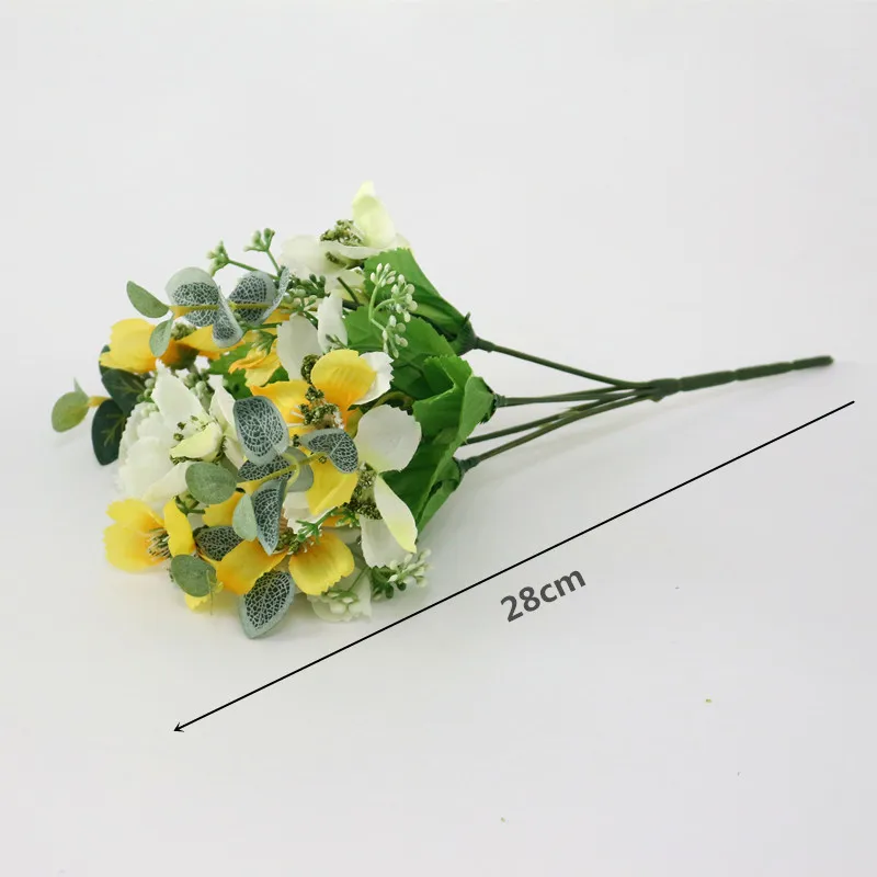 Цветок из искусственного шелка искусственная хризанза маленькая Маргаритка для