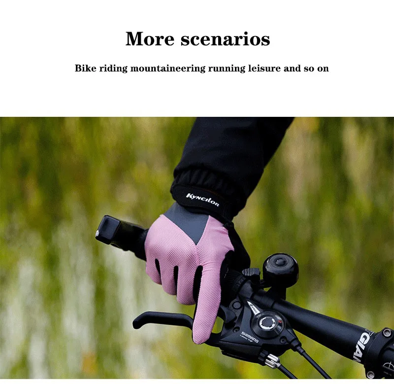 Полный палец Сенсорный экран велосипедные перчатки MTB шоссейные перчатки для велоспорта мужские и женские унисекс противоударные спортивные перчатки для горного велосипеда