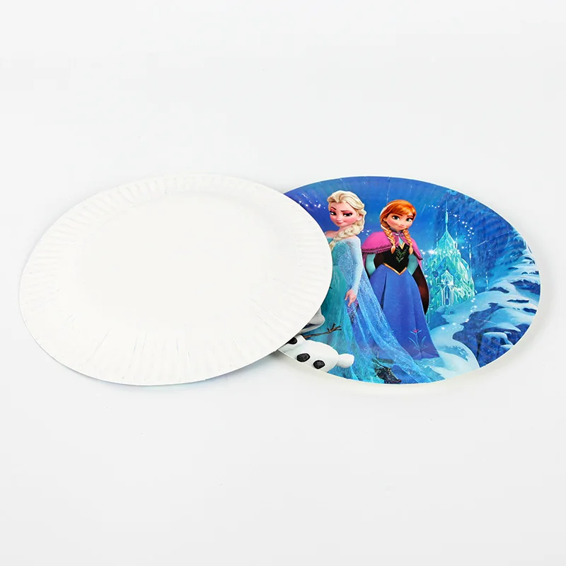 7inch plate 10pcs Дисней Холодное сердце Анна фильм ребенок день рождения украшения Дети девочка вечерние принадлежности вечерние набор посуды - Цвет: 7inch plate 10pcs