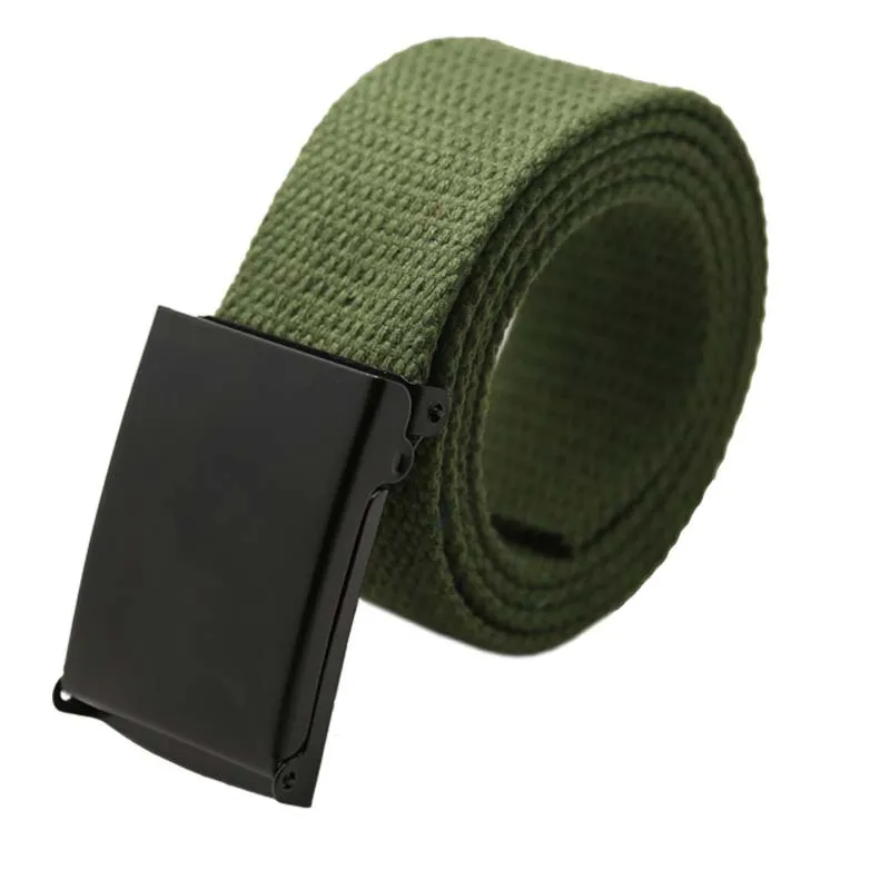 army green Для женщин и мужчин тактическая на ремень повседневный роскошный холст дизайнерские джинсы поясная цепочка femme feragamo пояс - Цвет: army green