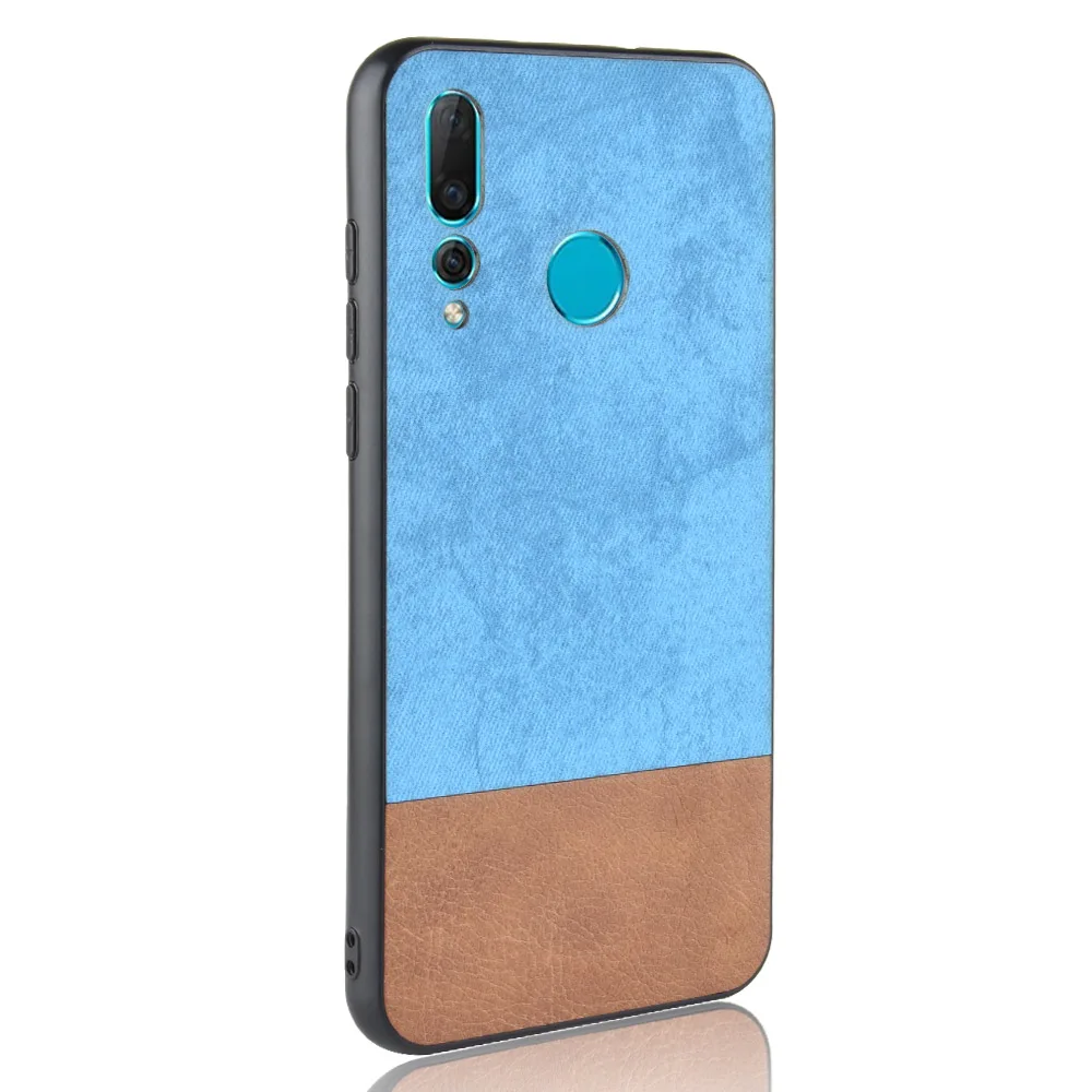 For Huawei nova 4 case nova4 silicone fabric cowboy PU leather protective phone cover VCE-TL00 bag | Мобильные телефоны и