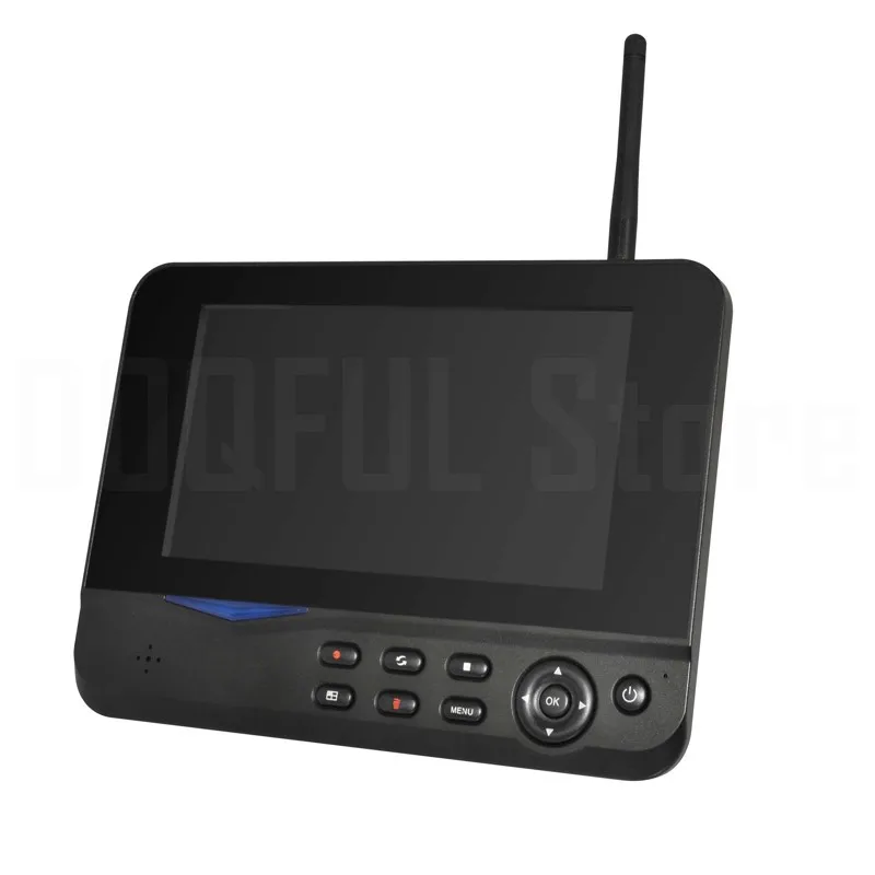 7 &quotЖК монитор система камер домашней безопасности беспроводной Quad SD Запись CCTV DVR