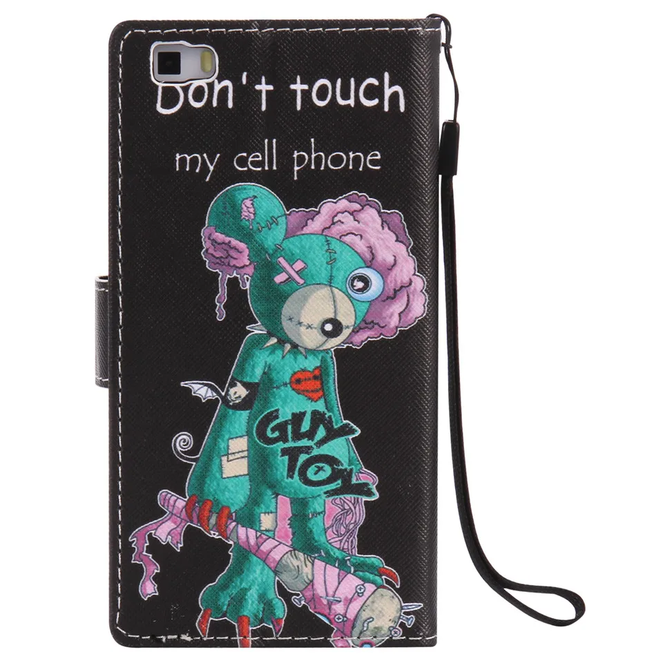 Gumiice cell phone leather wallet case cute beautiful duty protection for Huawei P8 lite free shipping | Мобильные телефоны и