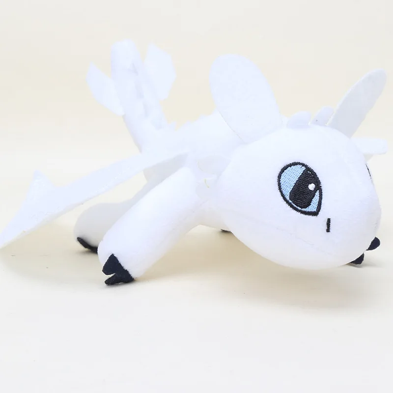 25cm white С милым рисунком, футболка с изображением героев мультфильма «Как приручить дракона плюшевые куклы Беззубик, ночная фурия мягкие; женские хлопковые ботинки с плюшевой подкладкой для детей куклы Подарки 23/33 см - Цвет: 25cm white