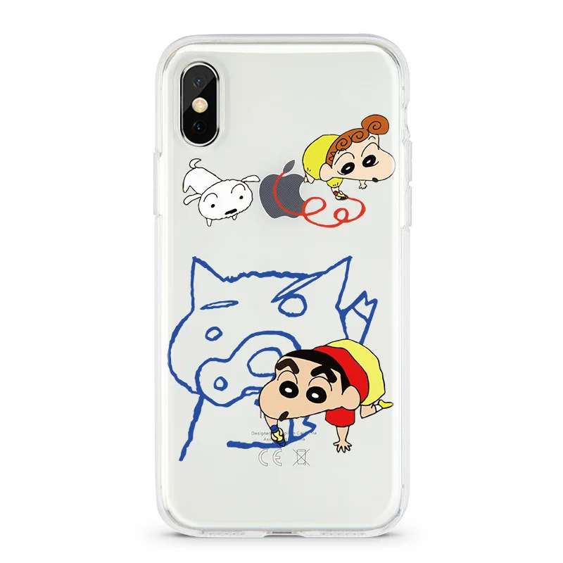 Чехол для мобильного телефона Crayon Shin-chan iPhone Xs XR Max 6s 7 8 Plus защитный чехол с рисунком