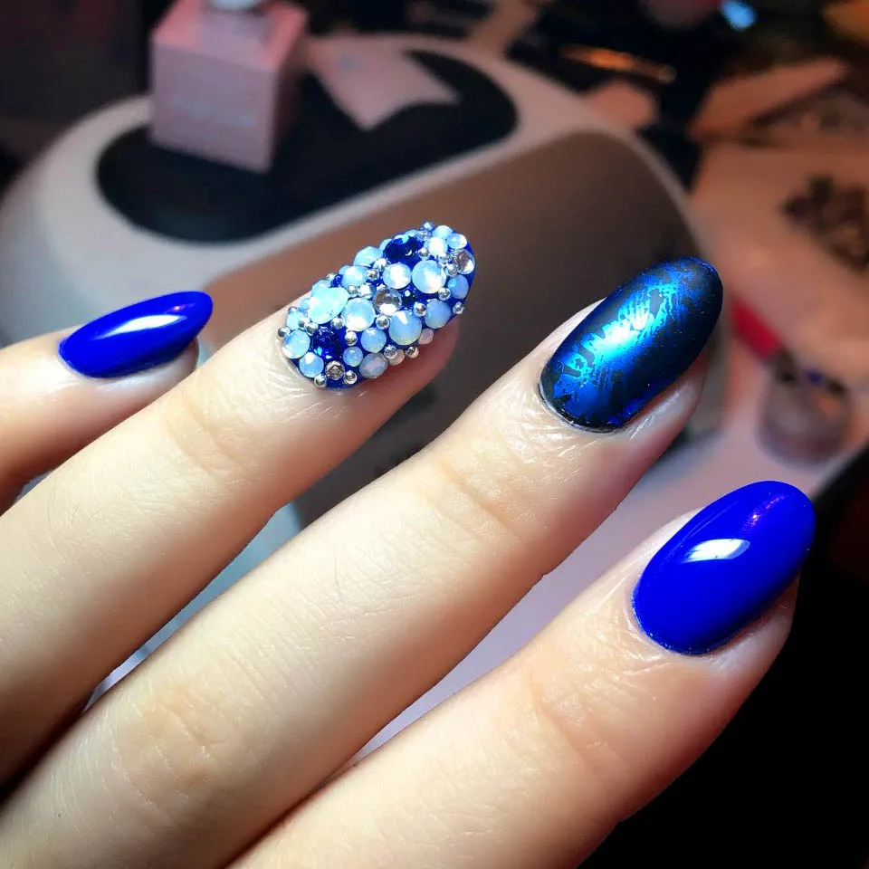 Кристаллы белого цвета стразы с опалом для ногтей на ногтях опаловые стеклянные