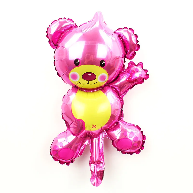 MN PK bear 1 шт. мини-медведь милый медведь Алюминиевая фольга шар маленький размер воздушные шарики для день рождения украшения baby shower девочка/мальчик globos - Цвет: MN PK bear
