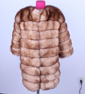 Imitated sable 2 Linhaoshengyue 90 см длиннее секция натурального шуба из натурального Лисьего меха, шуба из натурального меха, шуба из натурального меха - Цвет: Imitated sable 2