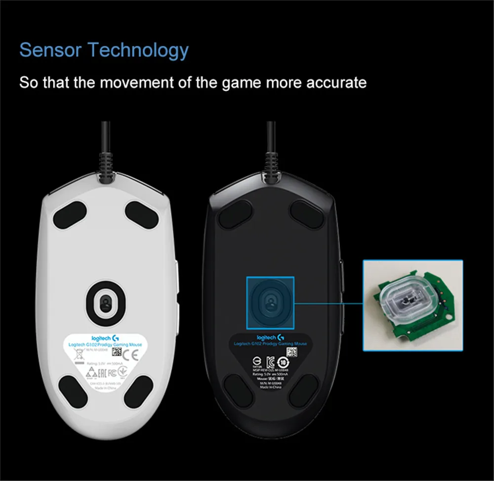 Оригинальная Проводная оптическая проводная мышь для программирования logitech G102 200-8000 dpi поддержка настольного компьютера/ноутбука windows 10/8/7